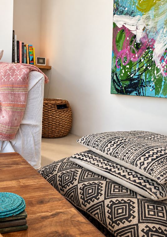 Cushions in the living room