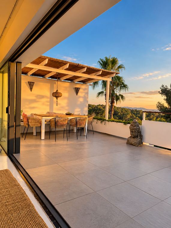 Main terrace in the evening